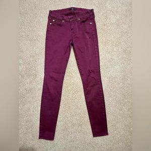 7 for all mankind NWOT maroon jeans